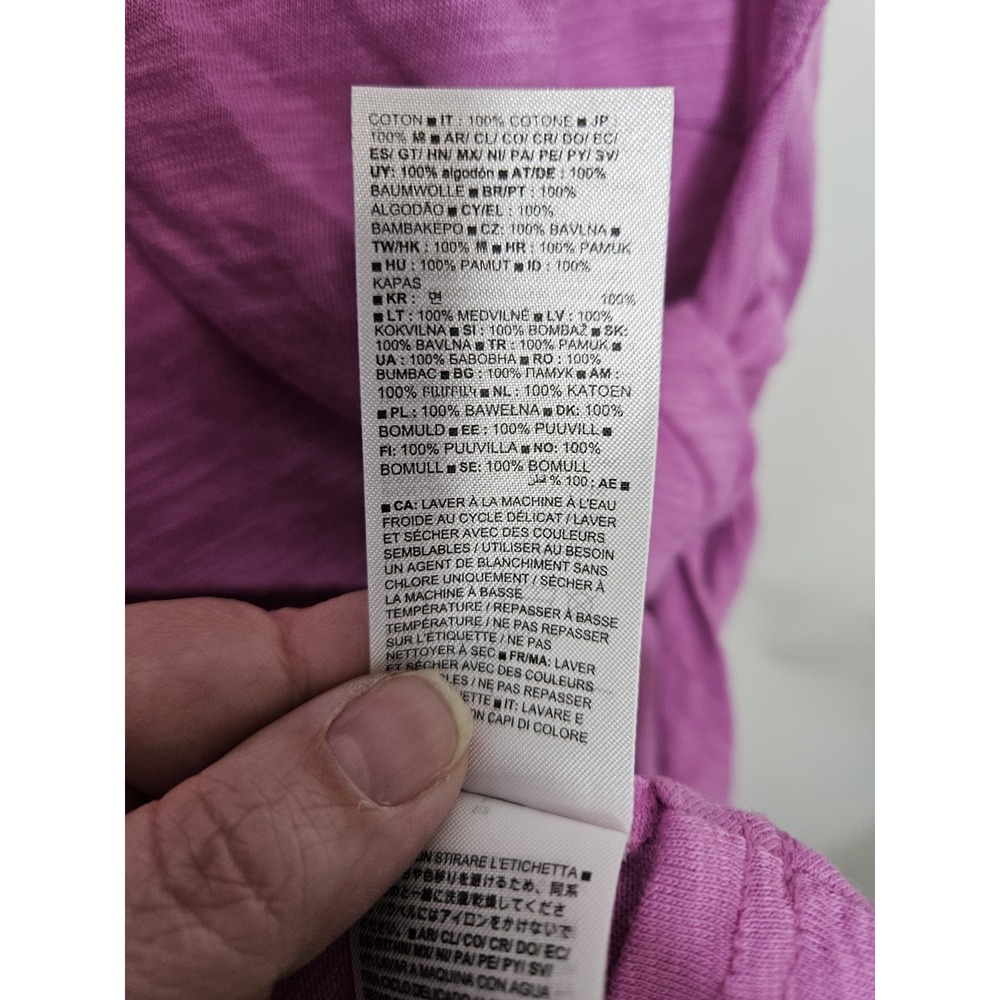 Gap Women's Pink Short Sleeve T-Shirt Dress Size L Tie Front Waist 100% Cotton - Picture 6 of 8